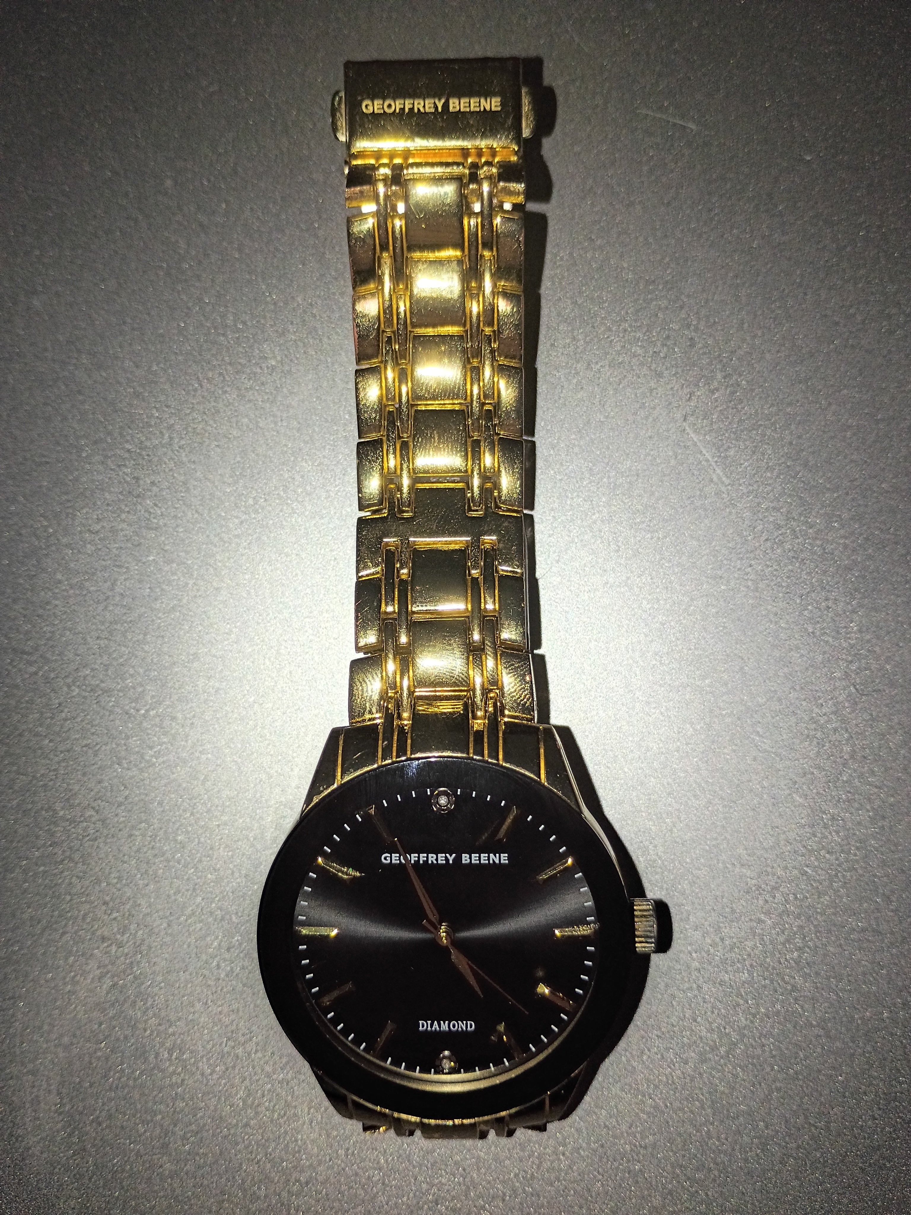 Geoffrey Beene Stainless Steel Gold Colored Watch (Used, Minimal Wear)